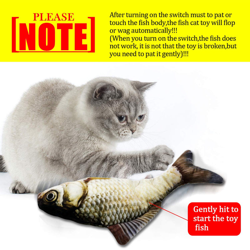 [Australia] - Catnip Cat Toys Kitten Interactive Cat Toy Fish for Indoor Kicker Catfish Cats Supplies Funny Automatic Cat Nip Kitty Pillow Plush Toys for Pets Chew Bite Flopping, Rechargeable Cat Toys D (1pcs) 