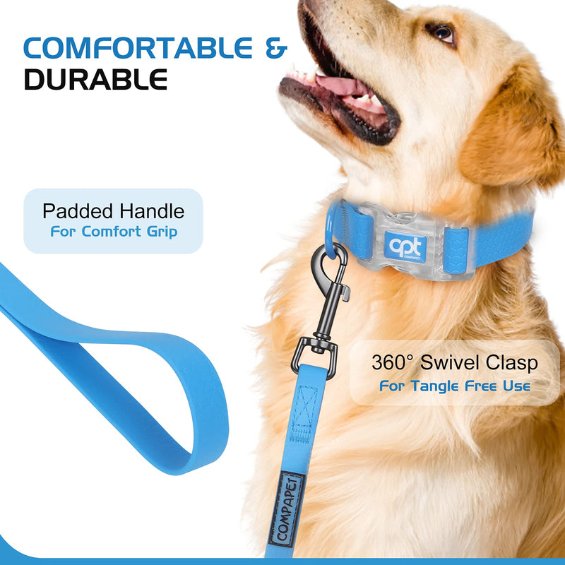 COMPAPET 16/32/49Ft Waterproof Dog Leash Durable PVC Rope, Dog Lead Leash for Large,Medium,Small Dogs, Dog Leash for Walking, Running,Training 16FT Blue - PawsPlanet Australia