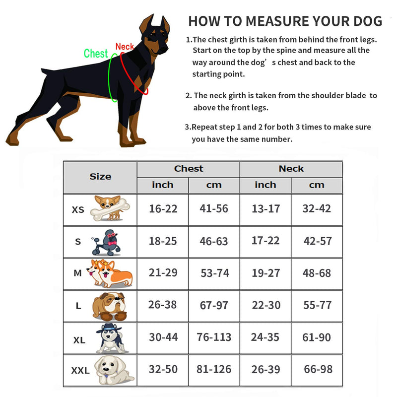 [Australia] - Dihapet No Pull Dog Harness, Adjustable Service Dog Vest, Reflective Easy for Walking Training L Chest 26-38in Blue 