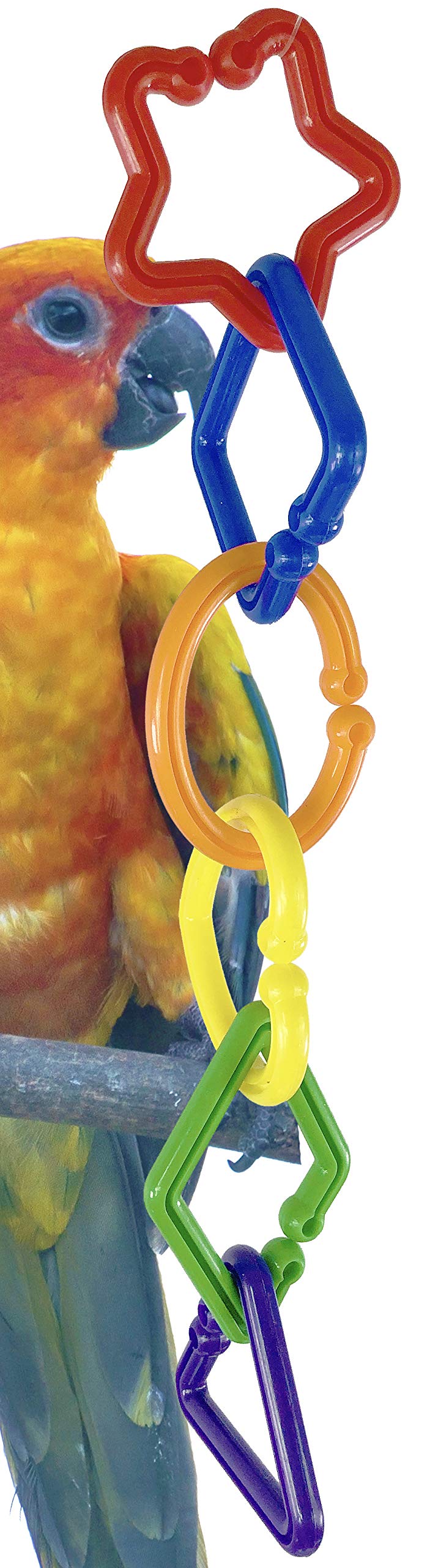 [Australia] - 00902 Geo Chain Bird Toy cage Toys Cages Plastic Cockatiel Conure Parakeet 