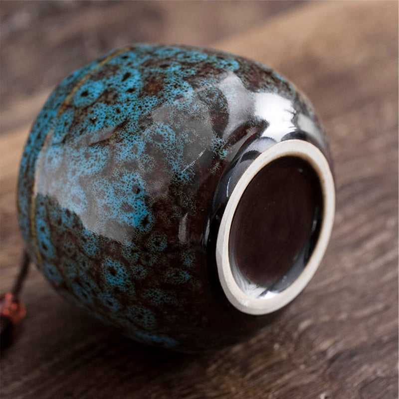 talkzxmy Small Hand Ceramics Keepsake Urns for Human Ashes Mini Cremation Urn，Mini Funeral Cremation Urns ，Ashes Keepsake Memorial Ashes Holder (Blue) Blue - PawsPlanet Australia