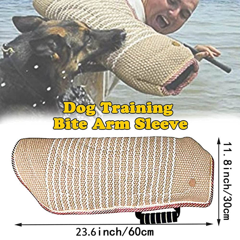 BOW CALICO Hilt-Guard Bite Protection Sleeve, Soft Jute Cover for Bite Protection Sleeves Handmade with a Handle for Dog Training - PawsPlanet Australia