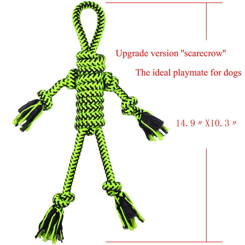 [Australia] - [Upgrade Version] Well Love Dog Toys - Chew Toys - 100 Natural Cotton Rope - Squeak Toys - Dog Balls - Dog Bones - Plush Dog Toy - Dog Ropes - Tug of War Ball - Toys for Dog 6pack Set Black 