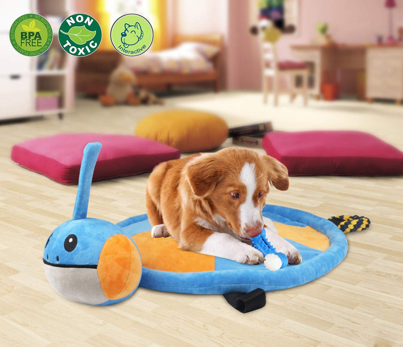 [Australia] - Idepet Dog Bed Mat,Puppy Toy Mat with Multiple Dog Puzzle Interactive Toy Dog Play Mat for Small Medium Dog Cat,20” x 23” (Dog Play Mat) 