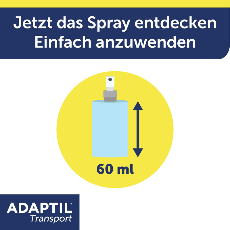 ADAPTIL® Transport Spray 60ml | For a relaxed car ride with your dog 60 ml (pack of 1) - PawsPlanet Australia