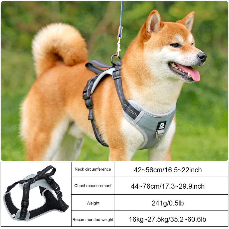 Dog Harness for Medium and Large Dogs Anti Pull Chest Harness Adjustable No Pull Safety Harness for Daily Training, Walking, Running - PawsPlanet Australia