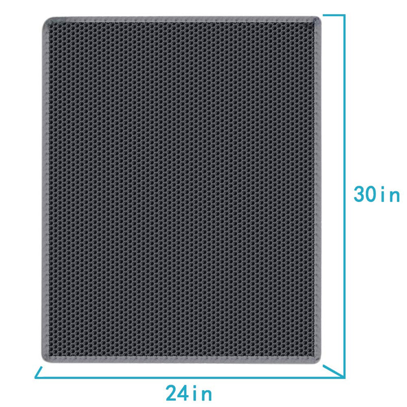 [Australia] - kaxionage Cat Litter Mat, 30" X 24" Inch Kitty Litter Mat,Cat Mat with Honeycomb Foldable Double Layer Litter Mat Design, Water & Urine Proof for Litter Boxes 