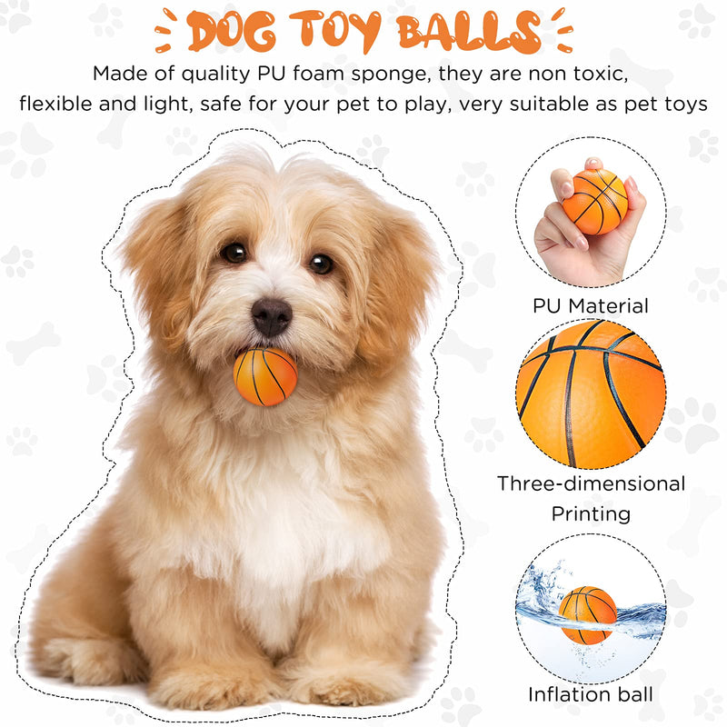 12 Pieces Dog Toy Balls Includes Basketballs Dog Toy Soccer Dog Toy Dog Chew Tennis Ball and Puppy Baseball Ball Toy Interactive Bouncy Dog Ball for Small Medium Dog Puppy, 4 Styles - PawsPlanet Australia