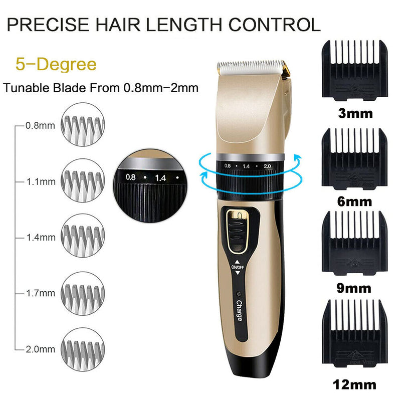 Dog Grooming Kit Clippers, Low Noise, Rechargeable, Cordless, Pet Hair Thick Coats Clippers Trimmers Set, Suitable for Dogs, Cats, and Other Pets - PawsPlanet Australia