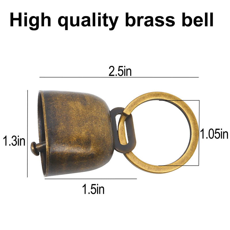 Bouclel Dog Collar small bells Charms kitten collar bell, 2 PCS Anti Lost Training Bells for Collars, Suitable for Pet Pendant Accessories Decorative Bells Dog Collar Charms Bronze - PawsPlanet Australia