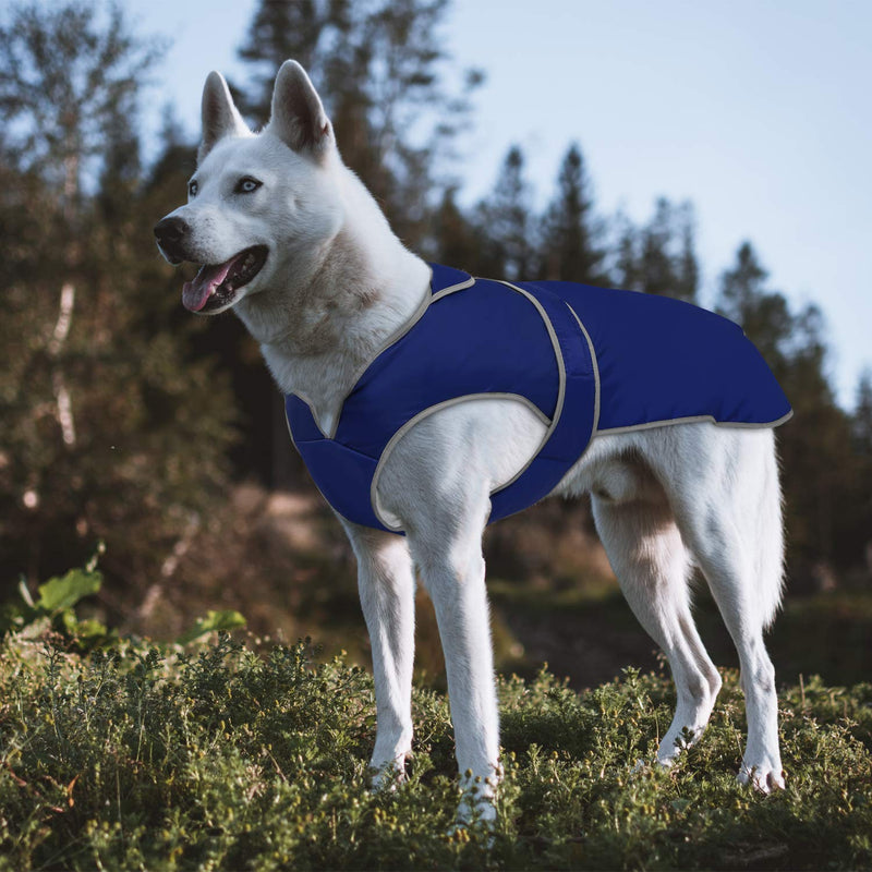 MIGOHI Reflective Waterproof Windproof Dog Coat Cold Weather Warm Dog Jacket Reversible Stormguard Winter Dog Vest for Small Medium Large Dogs XS Navy - PawsPlanet Australia