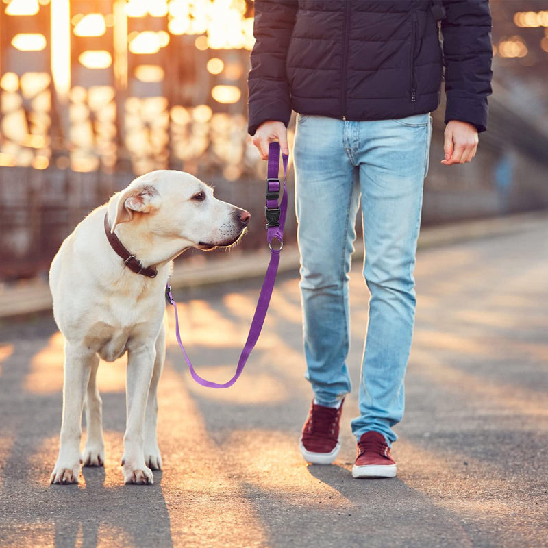 Balacoo Dog Cars Seat Belt Harness Seatbelt Tether - Adjustable Length Dog Safety Belt Pet Leash Rope Vehicle Headrest Restraint Harness 2Pcs - Purple - PawsPlanet Australia