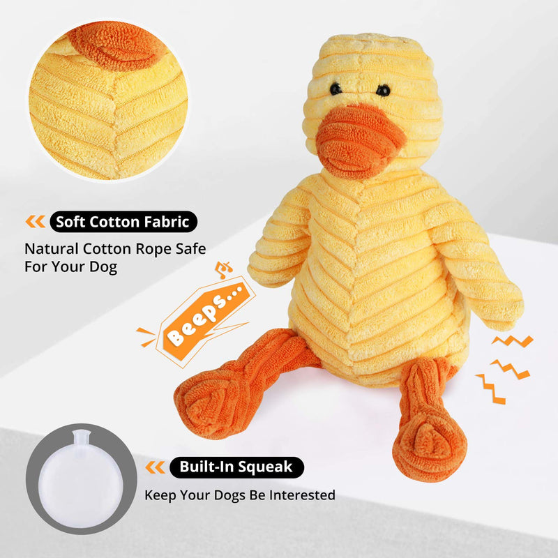 Squeaky Dog Toys for Dogs - TOYSBOOM Interactive Plush Dog Toys for Small Medium Dogs，Tough Durable Stuffed Pet Toys for Training (Duck) Duck - PawsPlanet Australia