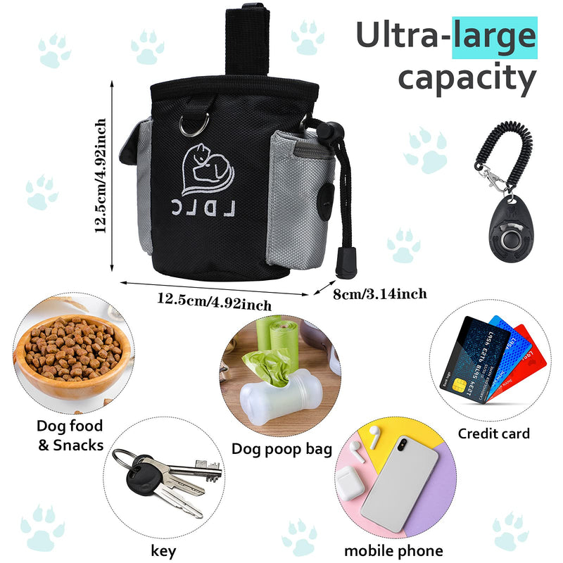 Frienda Dog Treat Bag and 2 Pieces Pet Training Clicker, Portable Puppy Treat Pouch Dog Adjustable Training Clickers with Wrist Strap Multi-Purpose Pet Training Pouch for Walking, Hiking - PawsPlanet Australia