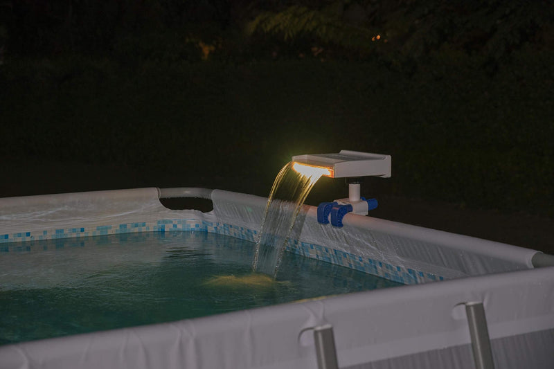 Bestway BW58619 Flowclear Soothing Waterfall, Above Ground Pool Accessory with LED Lights, Multicolor - PawsPlanet Australia