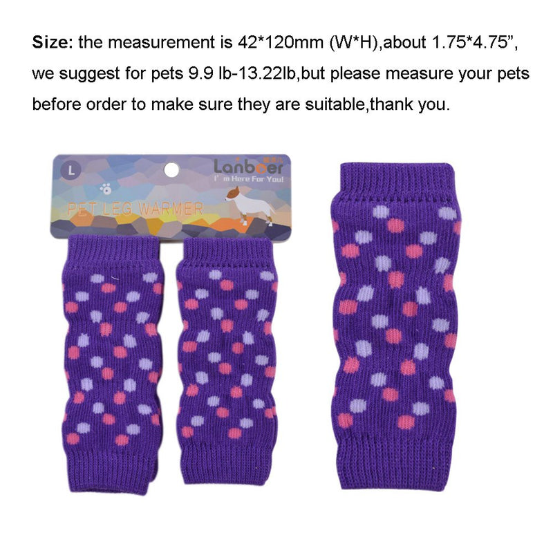 [Australia] - Guardians Dog Leg Warmers Pet Warm Socks Large Legs Protector Wraps for Pet 8-15 Pounds, Set of 2 