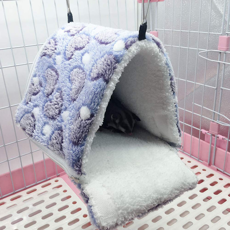 LeerKing Guinea Pig Bed Hideout Rat Hammock Guinea Pig Cage Bedding for Squirrel Hedgehog Chinchilla Nest Tent Small Blue - PawsPlanet Australia