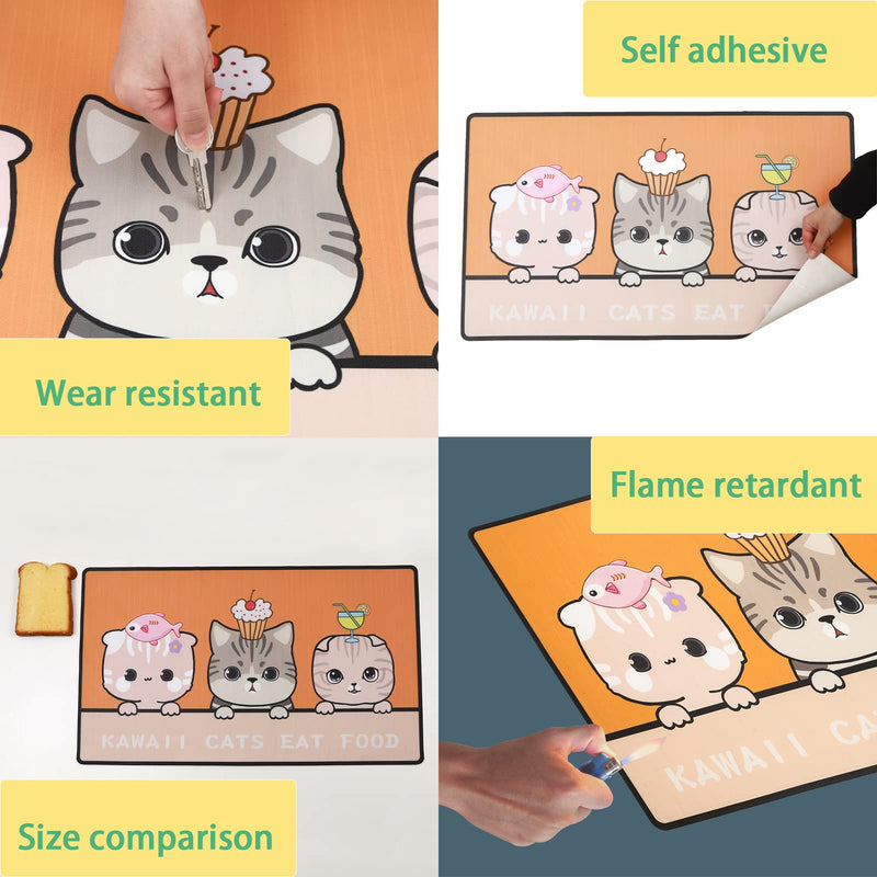 Waterproof Cat Dog Lovely Feeding Pet Mats Pet Food Bowl Placement for Puppy Kitten Dish, 40x60cm - PawsPlanet Australia