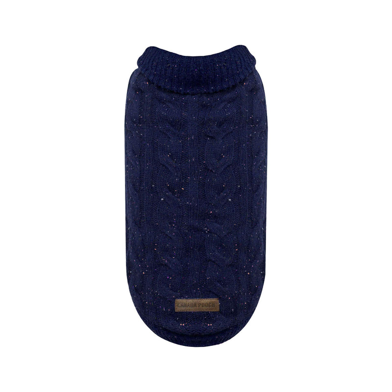 Canada Pooch Cp01292 Cambridge Cableknit Sweater Blue Size 12 - PawsPlanet Australia