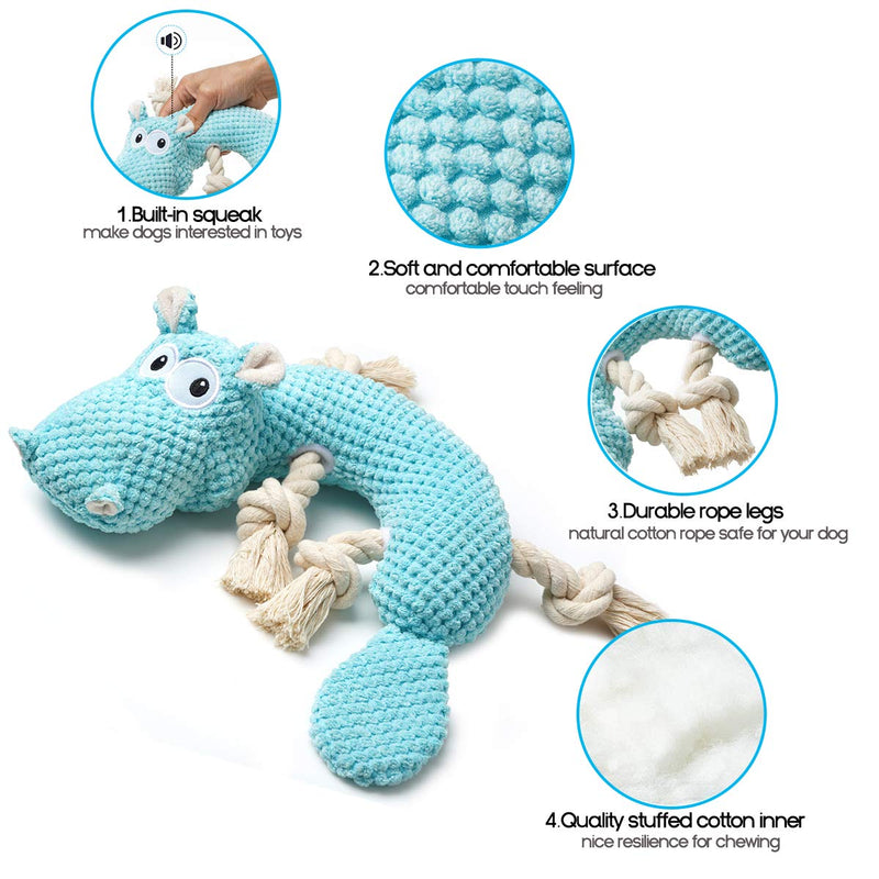 Dog Toys for Aggressive Chewers, Tough and Durable Squeaky Toys Pet Pupp Animals Toy with Cotton Material and Crinkle Paper,Chewing Teeth Health Puppy Toys for Small and Medium Breed - PawsPlanet Australia