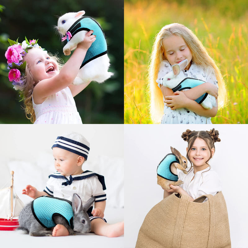 Adjustable Soft Rabbit Harness Mesh Rabbit Harness Rabbit Small Animals Harness Elastic Towline Buckle Breathable Mesh Vest Small Animals Kitten Pet Rabbit Walking (M) - PawsPlanet Australia