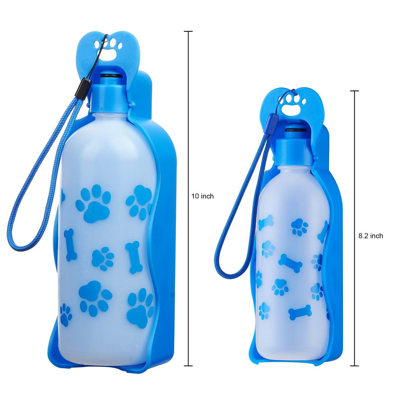 ANPETBEST Pet Travel Water Bottle, Portable Drinking Bottle Feeder Dispenser Mug for Dogs, Cats and Other Small Animals 325ML /11oz-650ML/22oz(Blue) (11oz) 11oz - PawsPlanet Australia