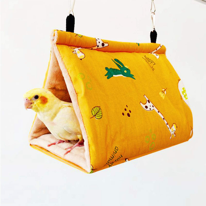 [Australia] - Bird Nest Winter Warm Habitat Handmade for Parakeets Cockatiels Finches Canaries Lovebirds,Super Weight-Bearing Parrot Hut House Hanging Hammock,Parrot Nest Swing Tent Bed Cave Cage S 