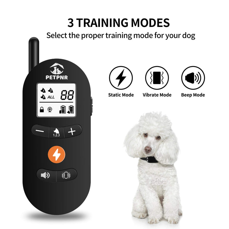 Dog Training Collar with Remote - Rechargeable Dog Shock Collar, Ecollar Dog Training Collar, w/3 Training Modes Beep,Vibration & Shock, Up to 1000Ft, 0-15 Shock Levels,IP67 Waterproof for Small Dogs - PawsPlanet Australia