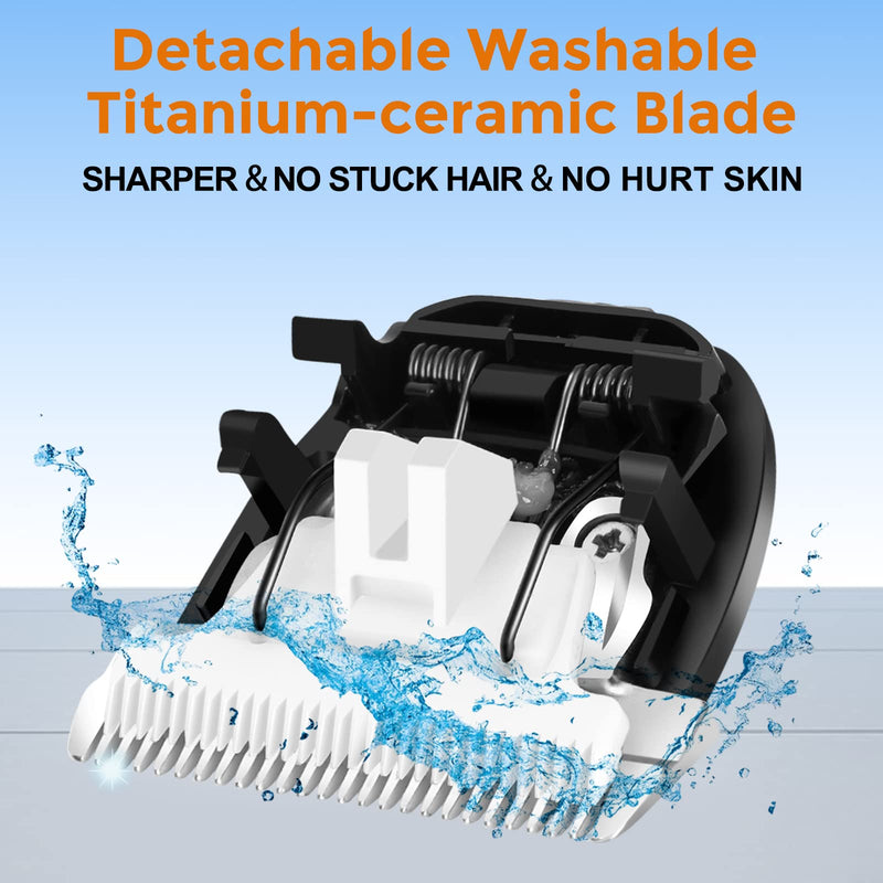 Petsaunter C95S Dog Hair Clipper,4-Speed Low Noise Rechargeable Cordless Electric Pet Hair Shavers,Essential Quiet Grooming Clipper Tools Set for Small & Large Dogs Cats Pets with Thick & Heavy Coats C95 S - PawsPlanet Australia