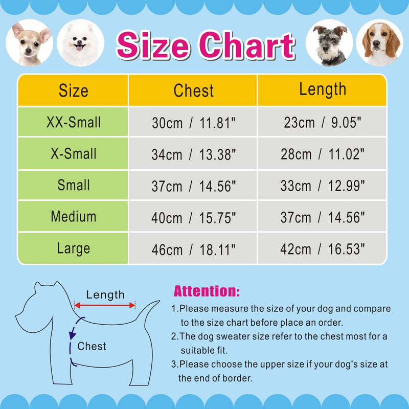 CHBORCHICEN Pet Dog Sweaters Classic Knitwear Turtleneck Winter Warm Puppy Clothing Cute Strawberry and Heart Doggie Sweater XX-Small Pink - PawsPlanet Australia