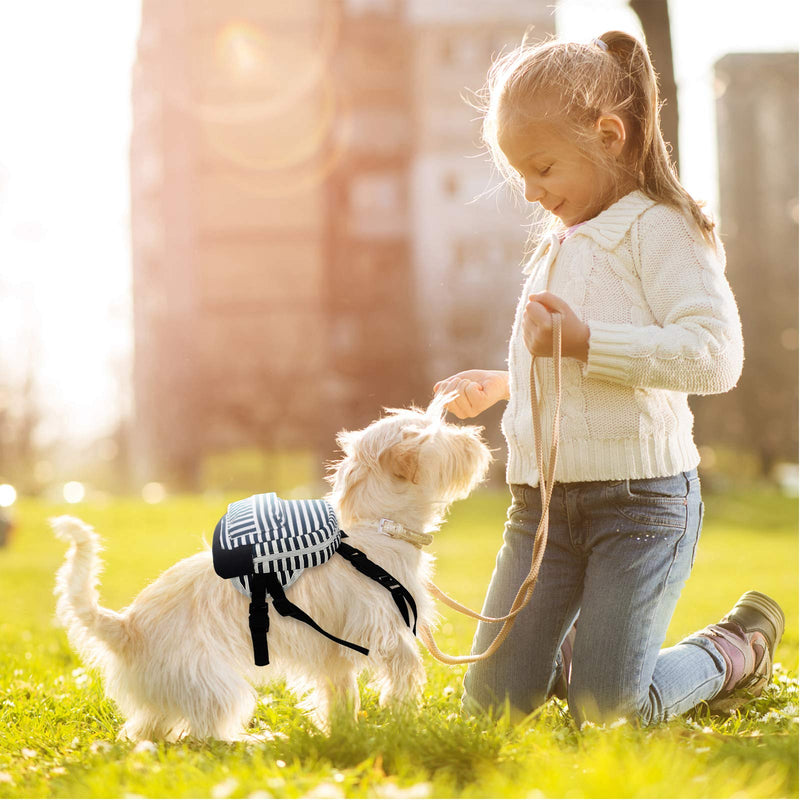 MOYUN Dog Backpack Harness - Dog Hiking Backpack - Puppy Small Dog Saddle Bag Back Pack Dog Vest with Pockets M(Chest:9.8-14.9") - PawsPlanet Australia