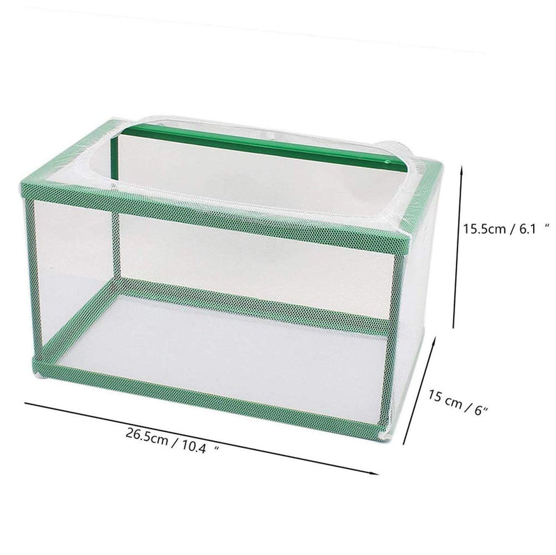 COMOK Fish Hatchery Breeder Box Aquarium Separation Net Nylon Incubator Mesh Fish Breeding Tanks Isolation Box Green Rectangle - PawsPlanet Australia