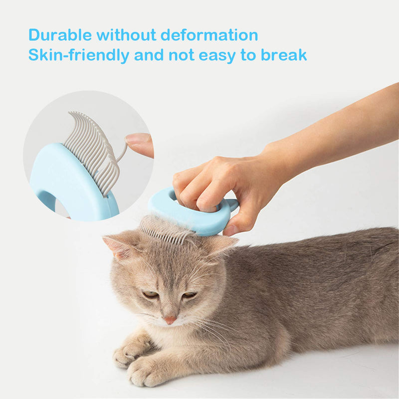 3 PCS Cat Hair Massage Shedding Brush Pet Grooming Dematting Comb Hair Remover Pet Shell Comb Cat Brush for Shedding and Grooming for Short Long Haired Puppy Kitten Rabbit and Little Pets - PawsPlanet Australia