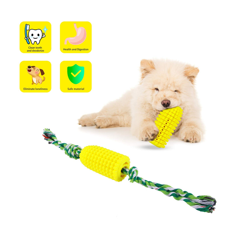 Dog Toys, Dog Chews Toy Corn Shaped with Rope, Indestructible Dog Toys, Dog Treats Tough Interactive Dog Toy Soft Puppy Toys Dog Toothbrush for Boredom, Dog Toys for Large Dogs Small Middle Dogs - PawsPlanet Australia