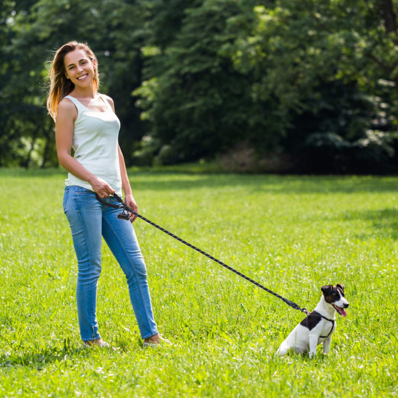Docatgo dog leash, strong stable training leash, 1.5 m suitable for large medium small dogs with comfortable padded handle of bite-resistant leash, reflective safety at night, lightweight and flexible leashes - PawsPlanet Australia