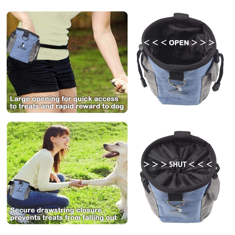 [Australia] - Grenric Dog Treat Training Bag for Small to Large Dogs,–Easily Portable Carries Dog Toys,Built Best Hiking Toys Pack Dispenser Waist Belt, Shoulder Strap, Poop Bag Dispense blue 