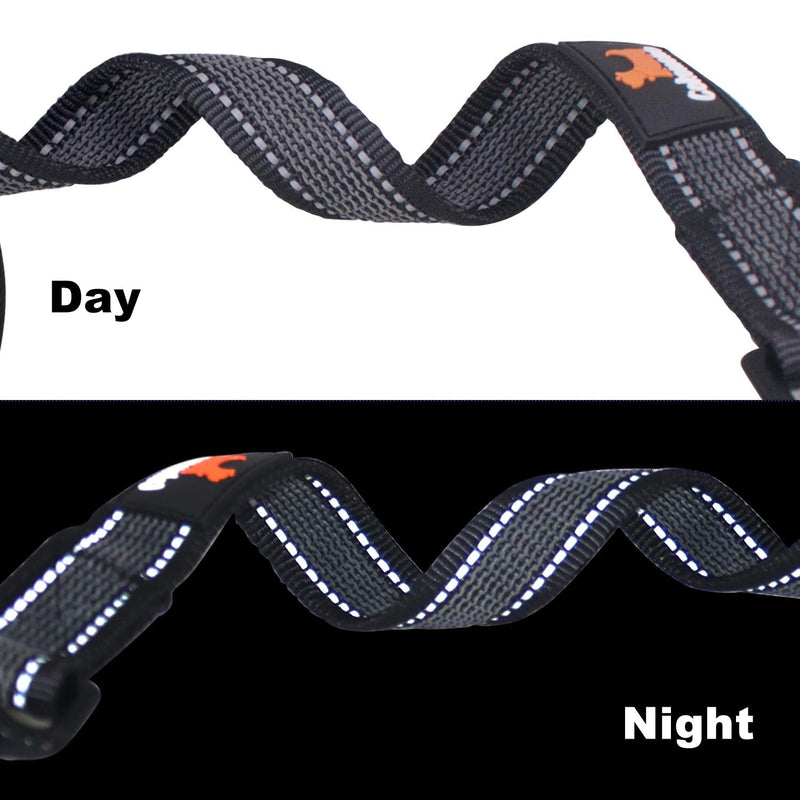 Cokomono drag leash for dogs, 5m / 10m / 15m / 20m Robust dog leash for small to large dogs, exercise and training leash with reflectors, hand strap and storage bag, black 10 m - PawsPlanet Australia