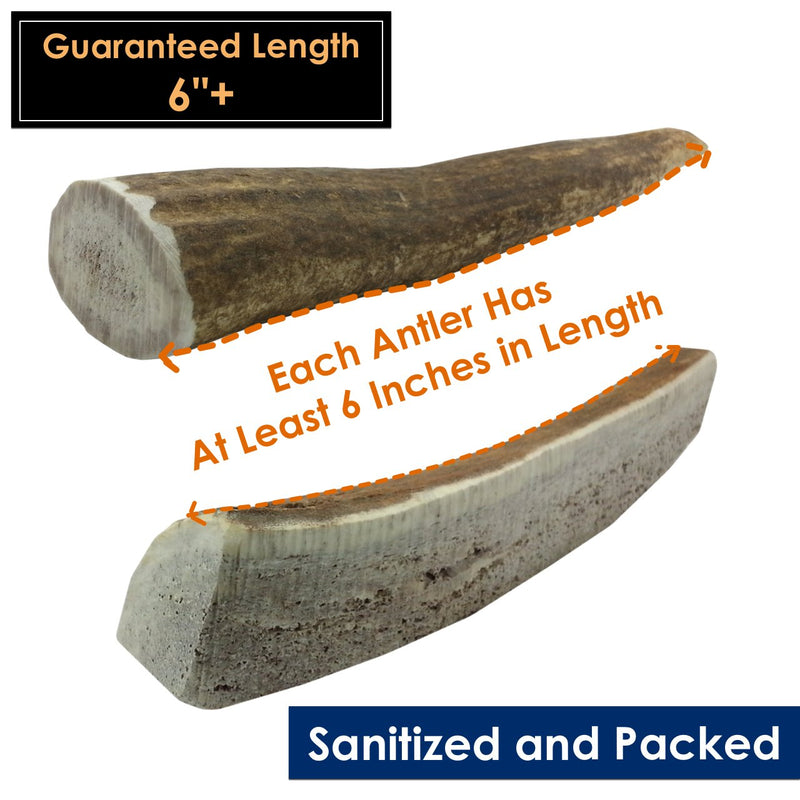 [Australia] - Deluxe Naturals 1-LB Pack Antlers for Dogs, Grade A Premium Naturally Shed Elk Antlers for Dogs, Product of USA 1-Pound Large 