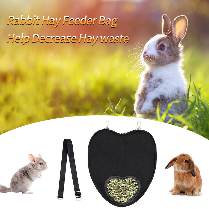 Rabbit Hay Feeder Bag, Guinea Pig Hay Feeder Storage, Upgrade Love Shape Chinchilla Hamsters Pet Hay Bag Supplies, Hanging Feeding Bag Hay Sack for Bunny Guinea Pigs and Small Animals - PawsPlanet Australia