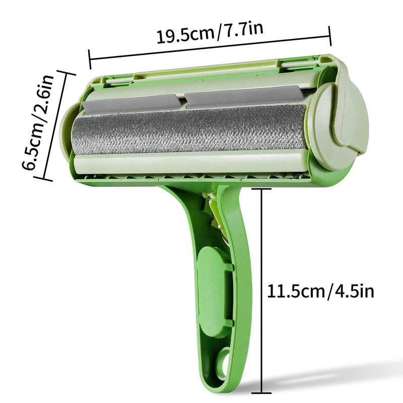 Pleasantsong Pet Hair Remover, Reusable Dog and Cat Hair Remover Brush, Easy to Clean Lint Roller Pet Fur, for Clothes, Bedding, Carpet, Furniture, Sofa Green - PawsPlanet Australia