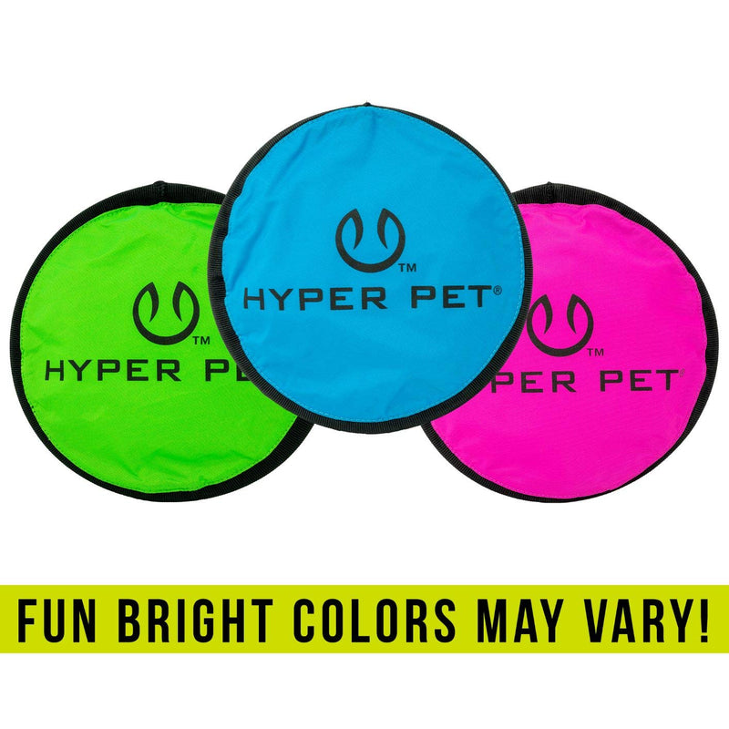 [Australia] - Hyper Pet Flippy Flopper Dog Frisbee Interactive Dog Toys [Flying Disc Dog Fetch Toy – Floats in Water & Safe on Teeth] (Colors Will Vary) 9" Multicolor 