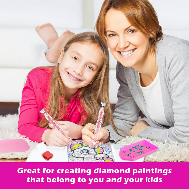 Vegena Diamond Painting Pen - Diamond Painting Accessories Pens Set with 6 Styles Interchangeable Metal Drill Bits, Diamond Painting Glue, Diamond Painting Tool for Diamond Painting DIY #01 - PawsPlanet Australia