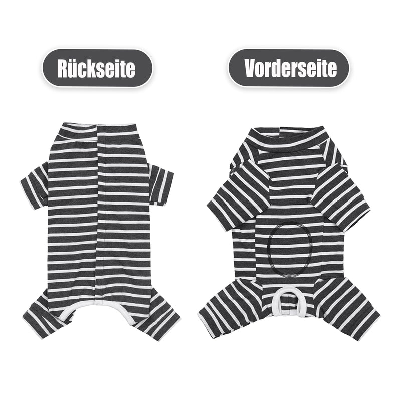 Axcimond Dog One-Piece Long-Sleeved Dog Bodysuit After Surgery for Small Medium Dogs Surgery Body Dog Castration Bitch Male Puppy Pajama Body Dogs After Surgery Wound Protection Anti Leak Dog Cone Alternative L Grey - PawsPlanet Australia