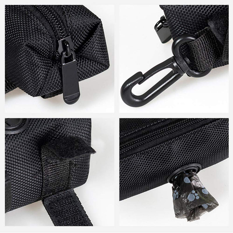 LELE LIFE Pack of 2 Fashion Dog Poop Garbage Bag Dispenser, Pet Dog Poop Bag Dispenser, Dog Poop Bag Holder, Leash Dispenser for Dog Poop Bags, Black Solid Black - PawsPlanet Australia