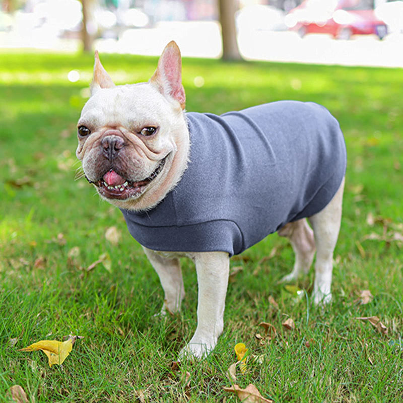 Banooo Pet Clothes Winter Dog Sweater Dog Shirts Sweatshirt Puppy Stretchy Vest Soft Warm Blank Dog Shirts for Small Medium Large Boy Girl Dogs and Cats Blue - PawsPlanet Australia