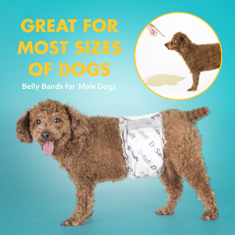 [Australia] - senye Disposable Dog Diapers for Male Female Wraps Leakproof, Super Absorbency,12 Pcs Medium 