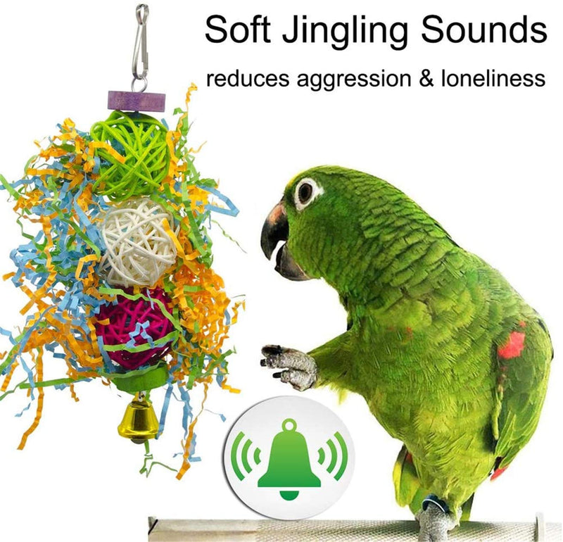 Bird Chewing Toys, Miumiu 3 Pack Bird Toys Parrots Cage Toys Hanging Swing Shredding Chewing Perches Parrot Toy Parrot Bite Toy for Parrots, Parakeets, Cockatiels, Conures, Macaws, Love Birds, Finches - PawsPlanet Australia