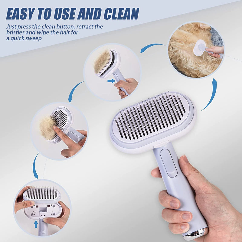 TYEQWT cat brush, cat brush, cat brush short hair and cat brush long hair, cat comb for undercoat brush cat, massage - PawsPlanet Australia