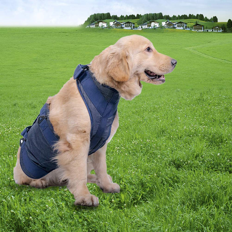 Cinnyi Pet Dog Harness Lifting Assist Belt, Dark Blue Oxford Cloth Pet Dog Walk Hand Strap Lifting Assist Belt for Disabled Injuries Elder Dog (XL) XL - PawsPlanet Australia