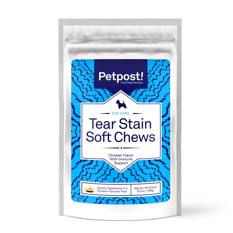 Petpost | Tear Stain Remover Chicken Flavored Soft Chews - Delicious Chicken Treat & Eye Stain Supplement for Dogs - Natural Treatment for Tear Stains on Angels (90 ct.) 90 ct. - PawsPlanet Australia